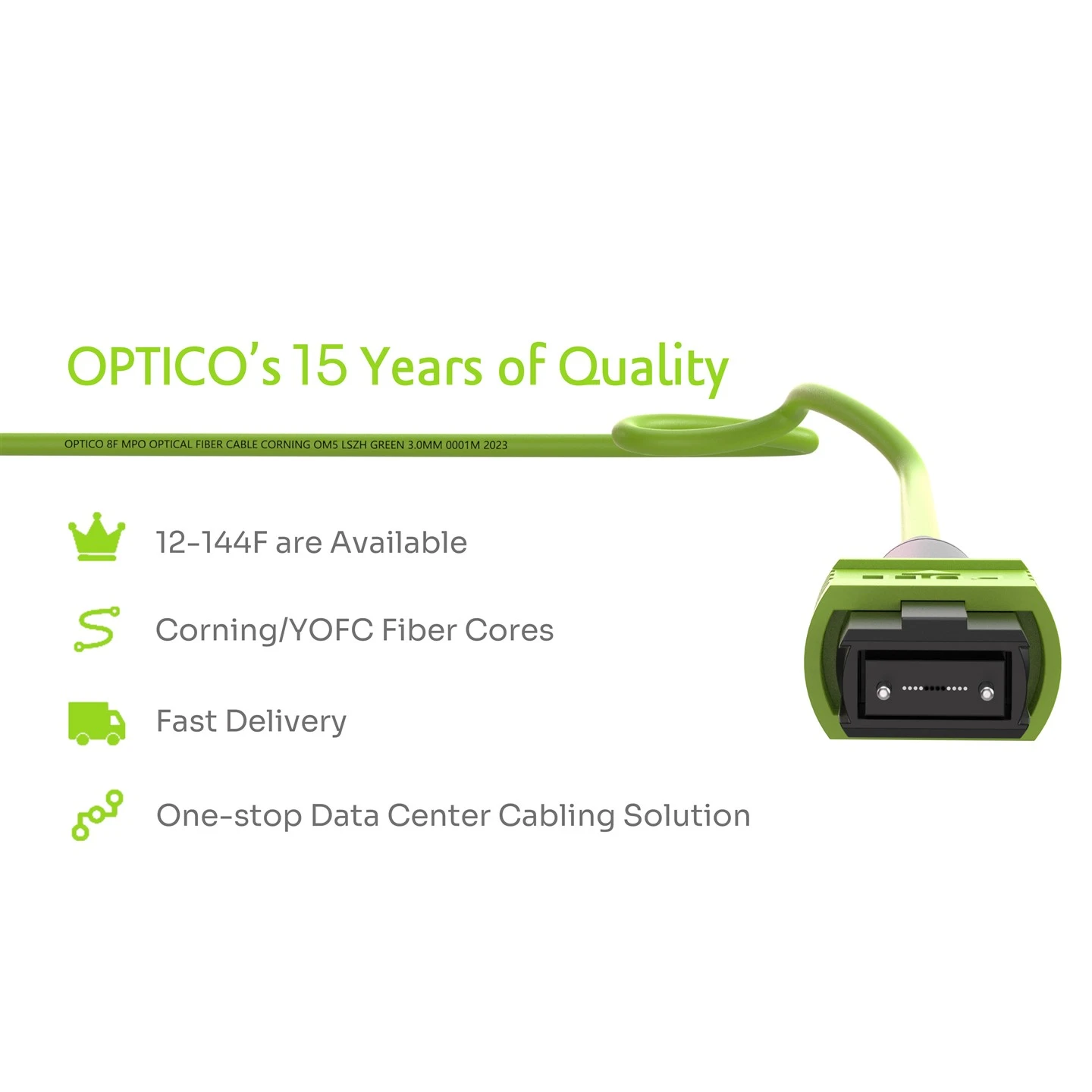 8F MPO-MPO Male Trunk Cable OM5 8F MPO-MPO Male Trunk Cable OM5